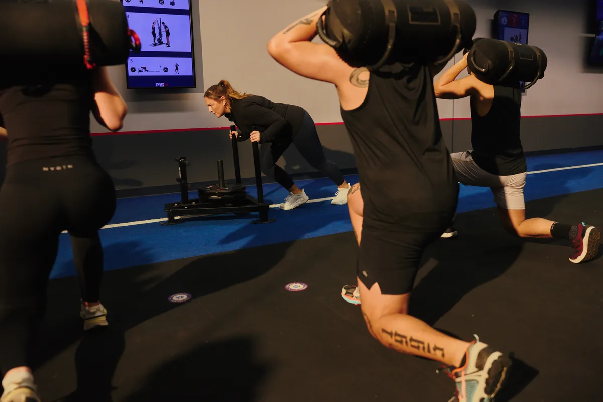 Sled push in class